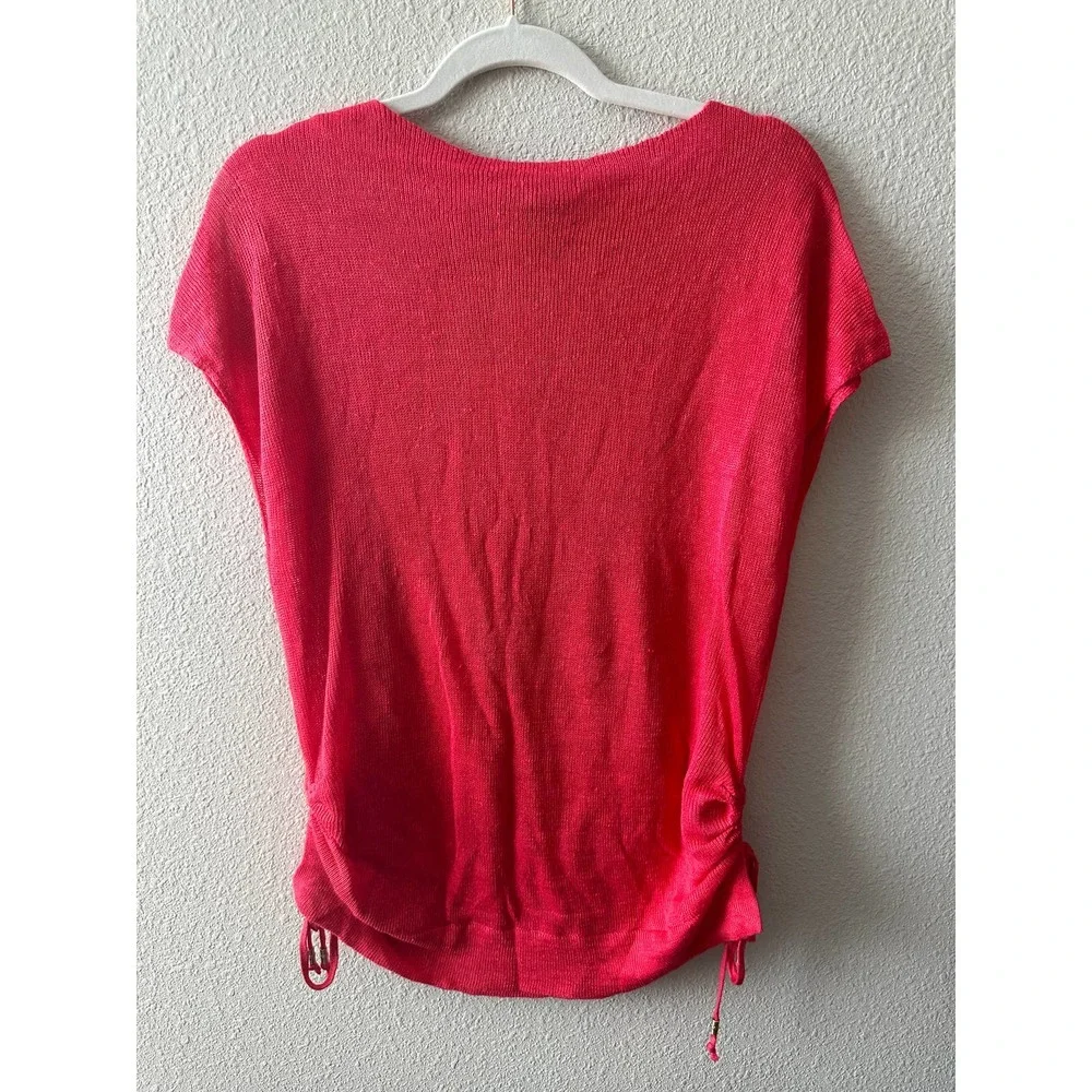 Tommy Bahama Women’s Alana Linen Side Tie V-Neck Sweater - Picture 12 of 13